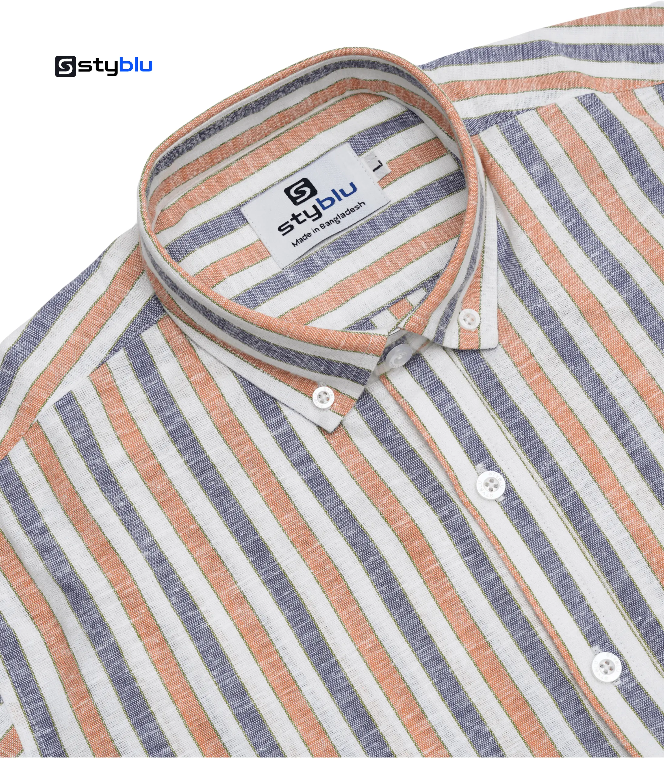 Men’s Premium Remi Cotton Full Sleeve Striped Shirt – Code RMS101