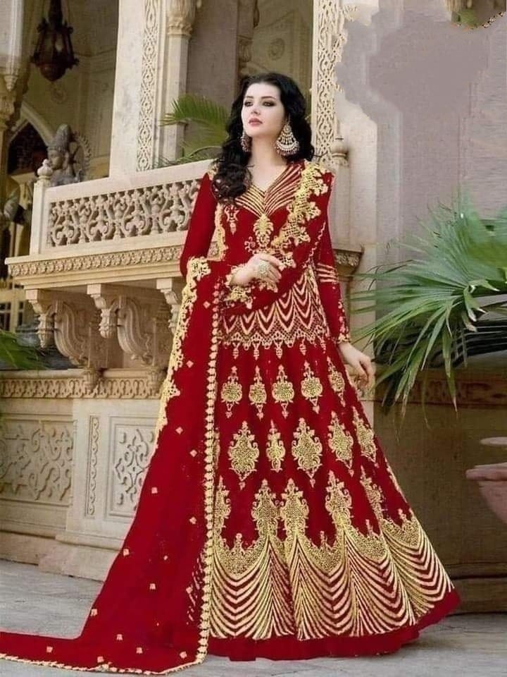 রাজকীয় জর্জেট বা সিল্ক লেহেঙ্গা সেট
