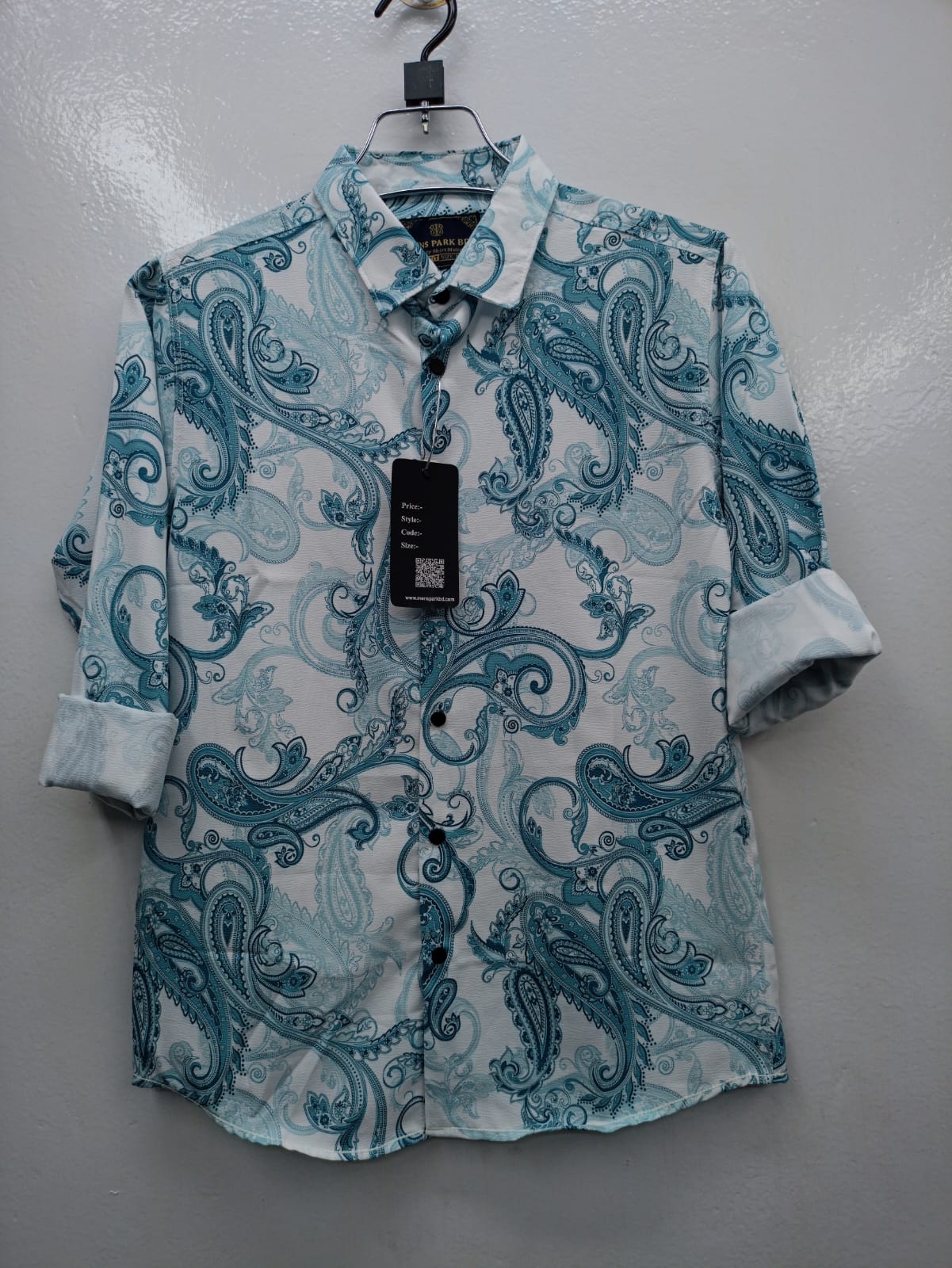 Men’s Premium Floral Print Slim Fit Cotton Shirt