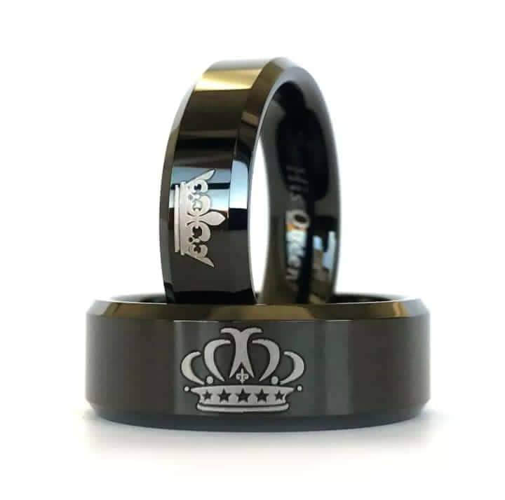 King Queen cute couple ring
