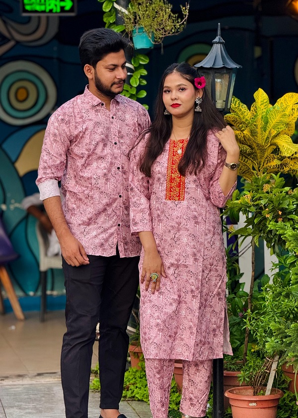 Premium Shirt Three Piece Couple Set