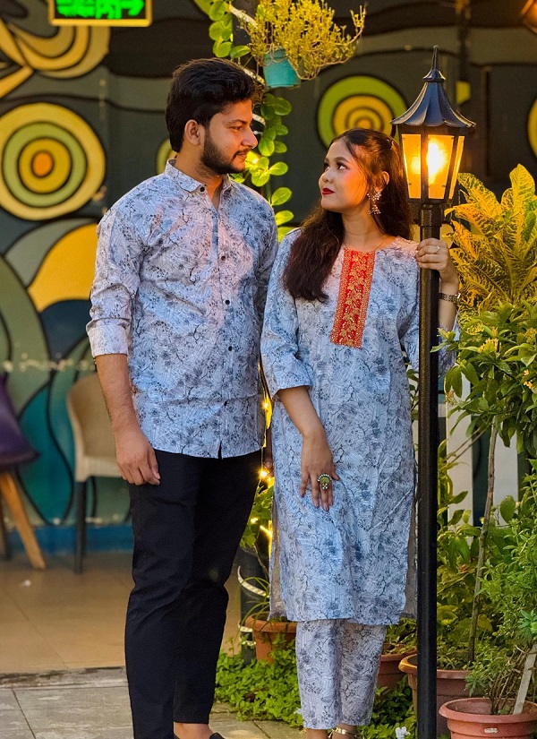 Premium Shirt Three Piece Couple Set