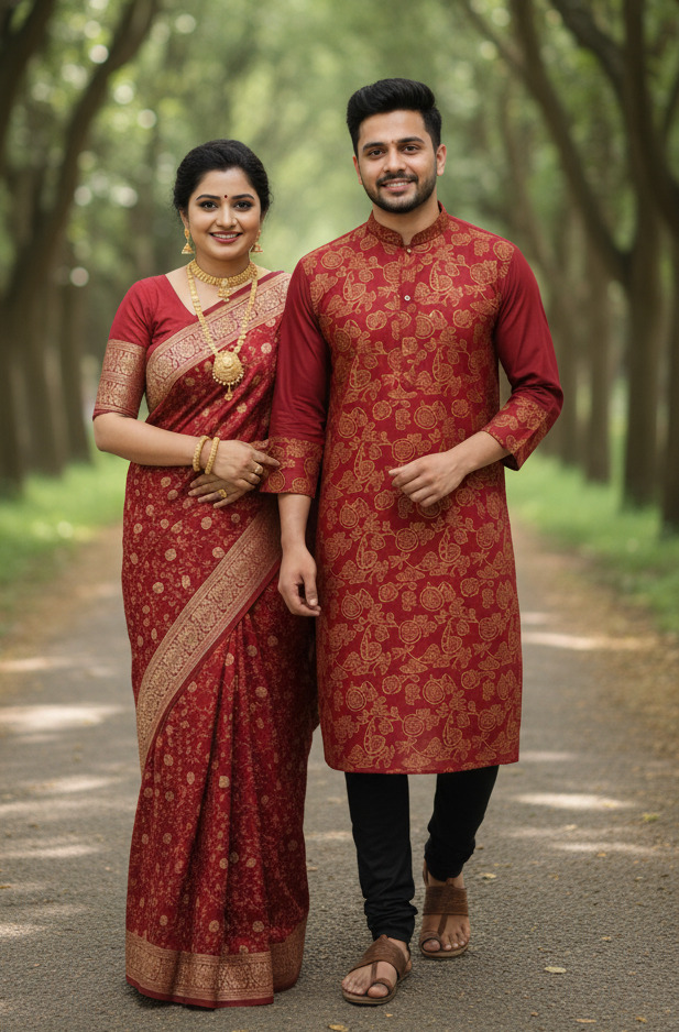 Sharee Panjabi Couple Dress: