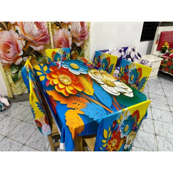 China Premium 3D Print Table Cloth Set 10