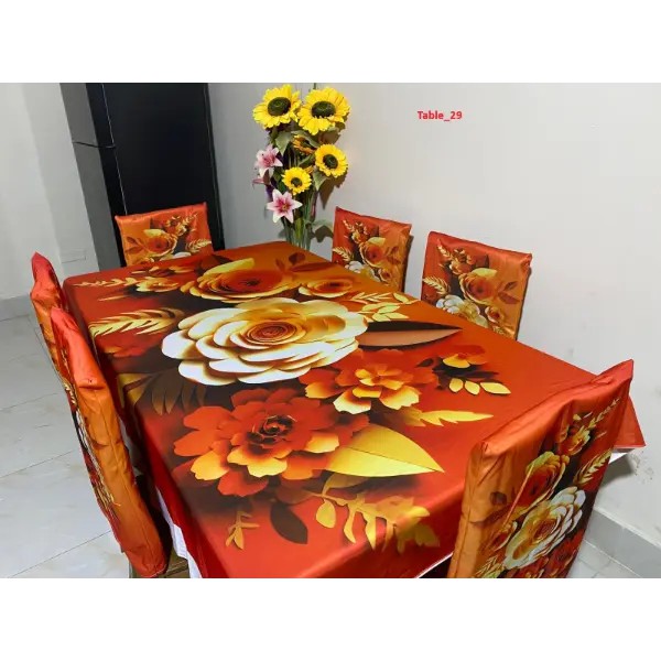 China Premium 3D Print Table Cloth Set 10