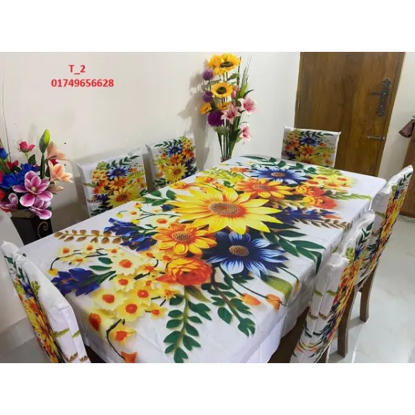 China Premium 3D Print Table Cloth Set 11