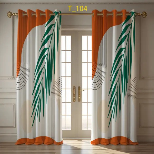 2 Piece 3D Print Premium curtain 5