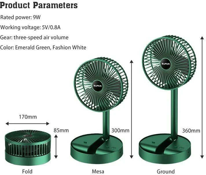 Portable fan Telescopic Folding Super Fan
