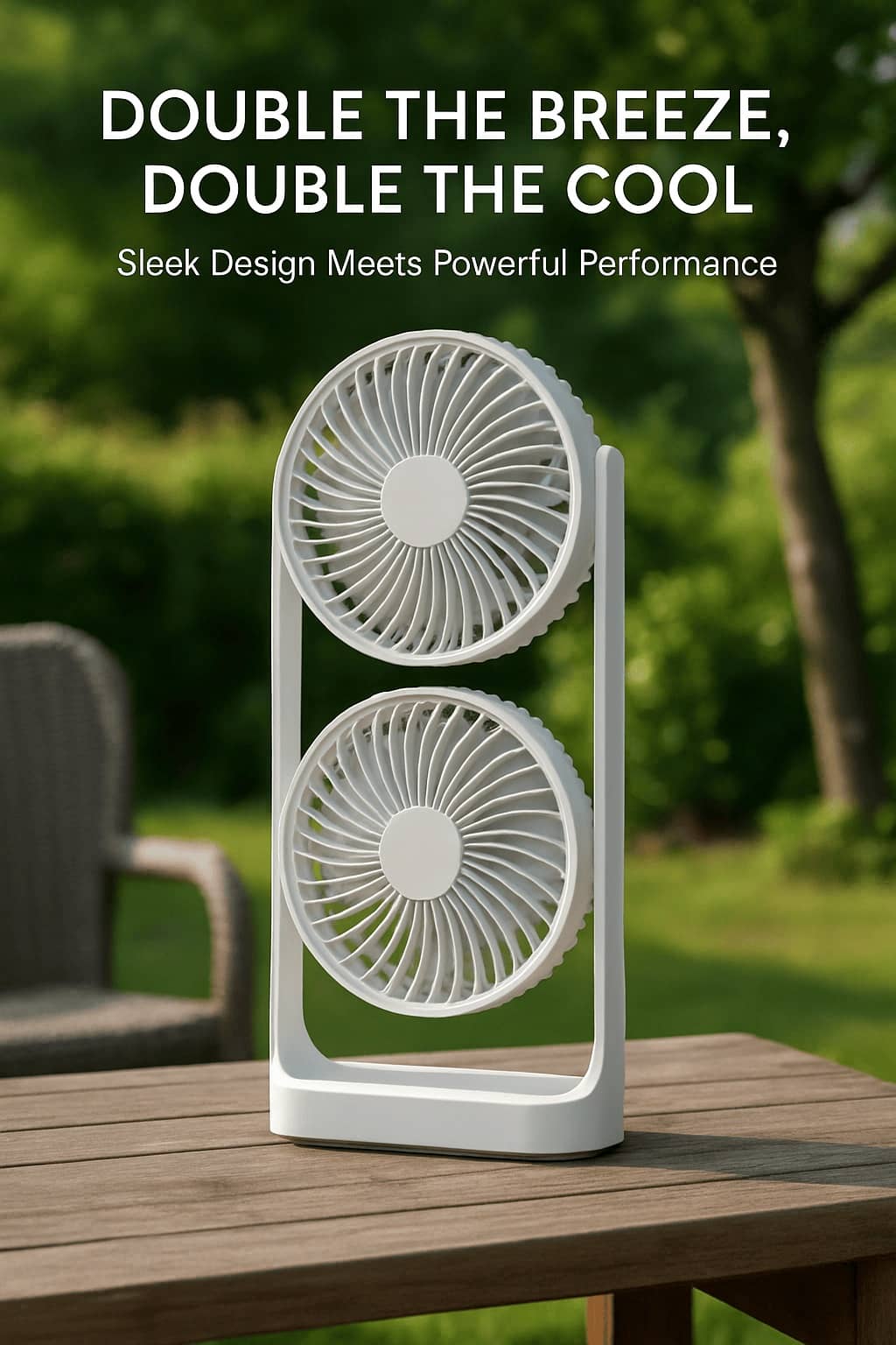 Double-Head High Wind Air Circulation Desktop Portable Fan
