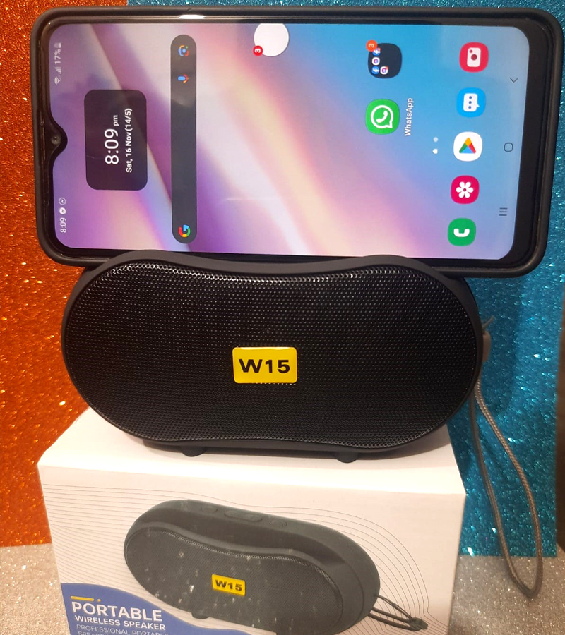 ? W15 Bluetooth Speaker – স্টাইলিশ লুক + পাওয়ারফুল পারফরম্যান্স! ?