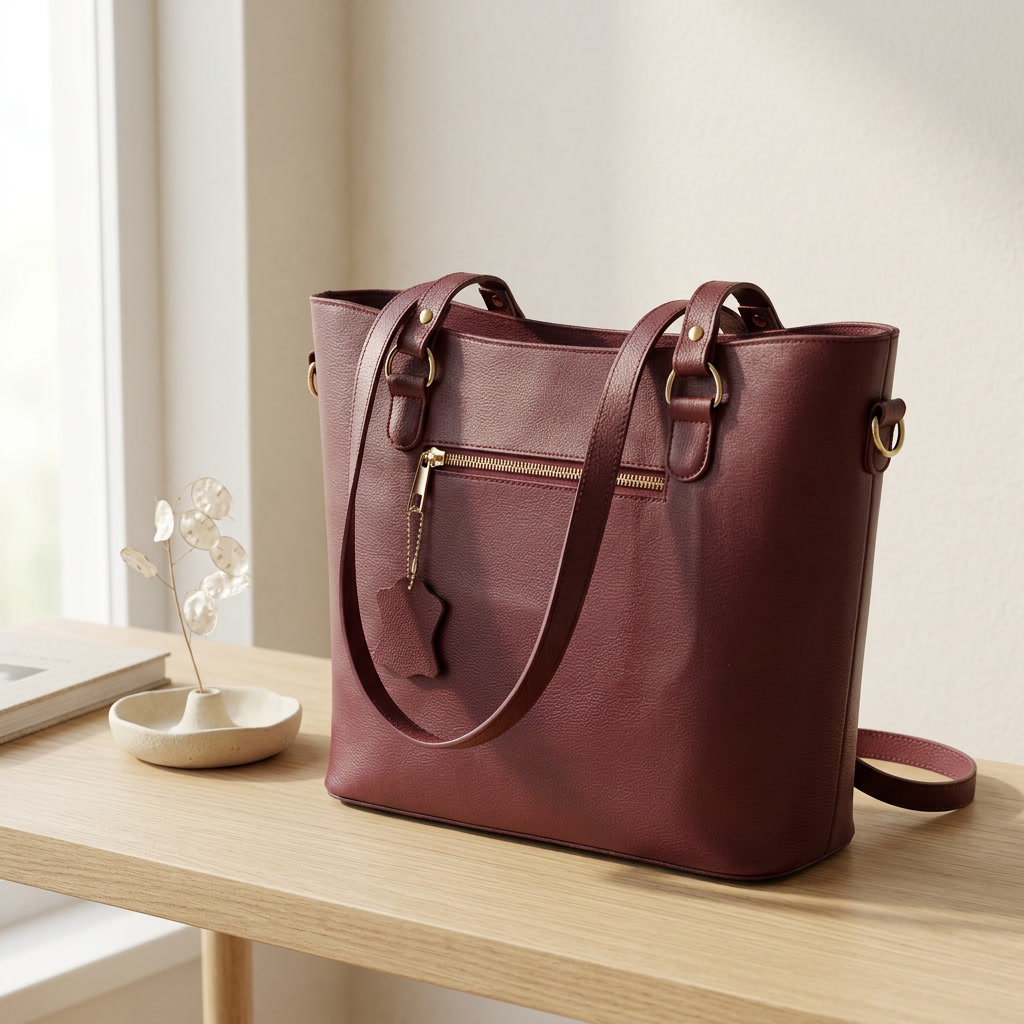 The Madison Carry all Tote Red Wine