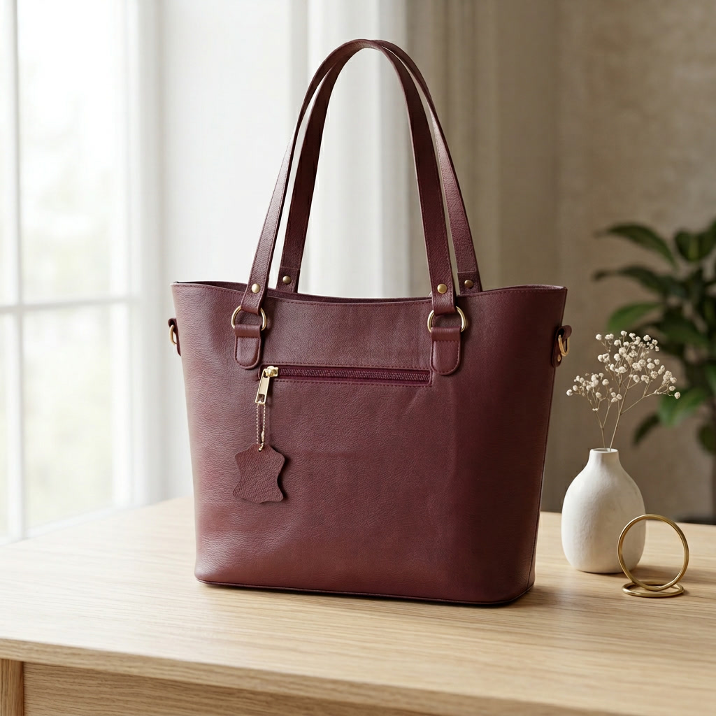 The Madison Carry all Tote Red Wine