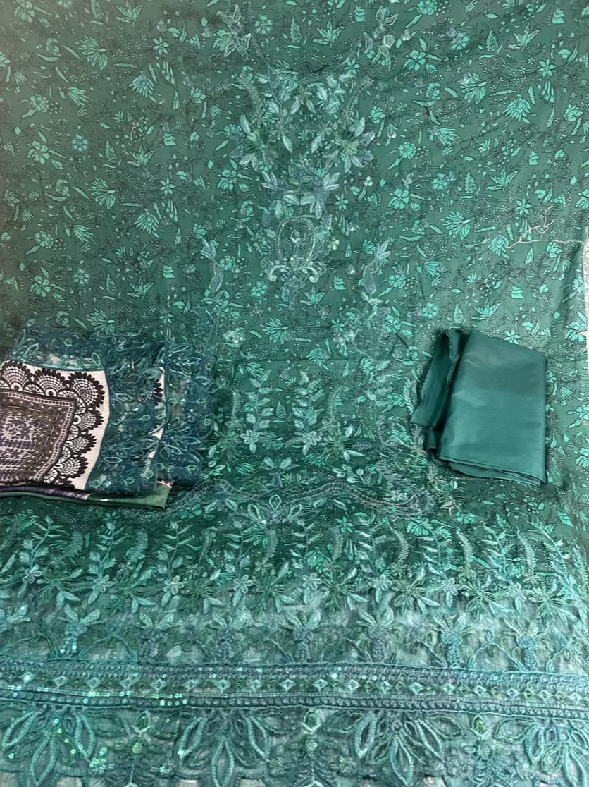 Pakistani inspired cotton three piece