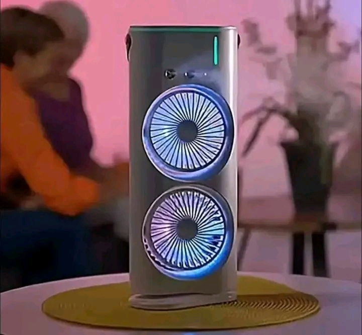 Rechargeable Remote Control Double Head Spray Cooling Fan –