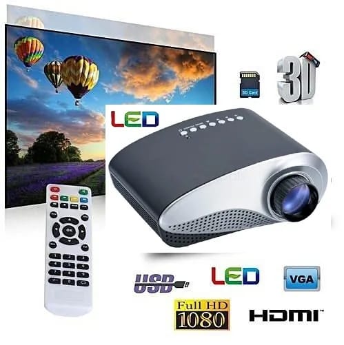 RD-802 3D HD LED Portable Mini TV Projector