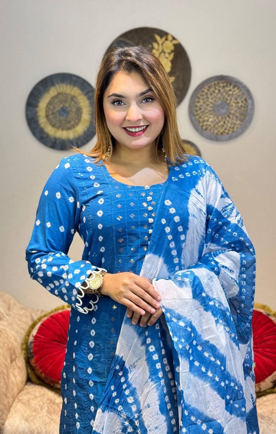 স্টার সিকুয়েন্স কৃষ্ণকলি বাটিক।।Star sequence batik three piece wholesale price in bd.