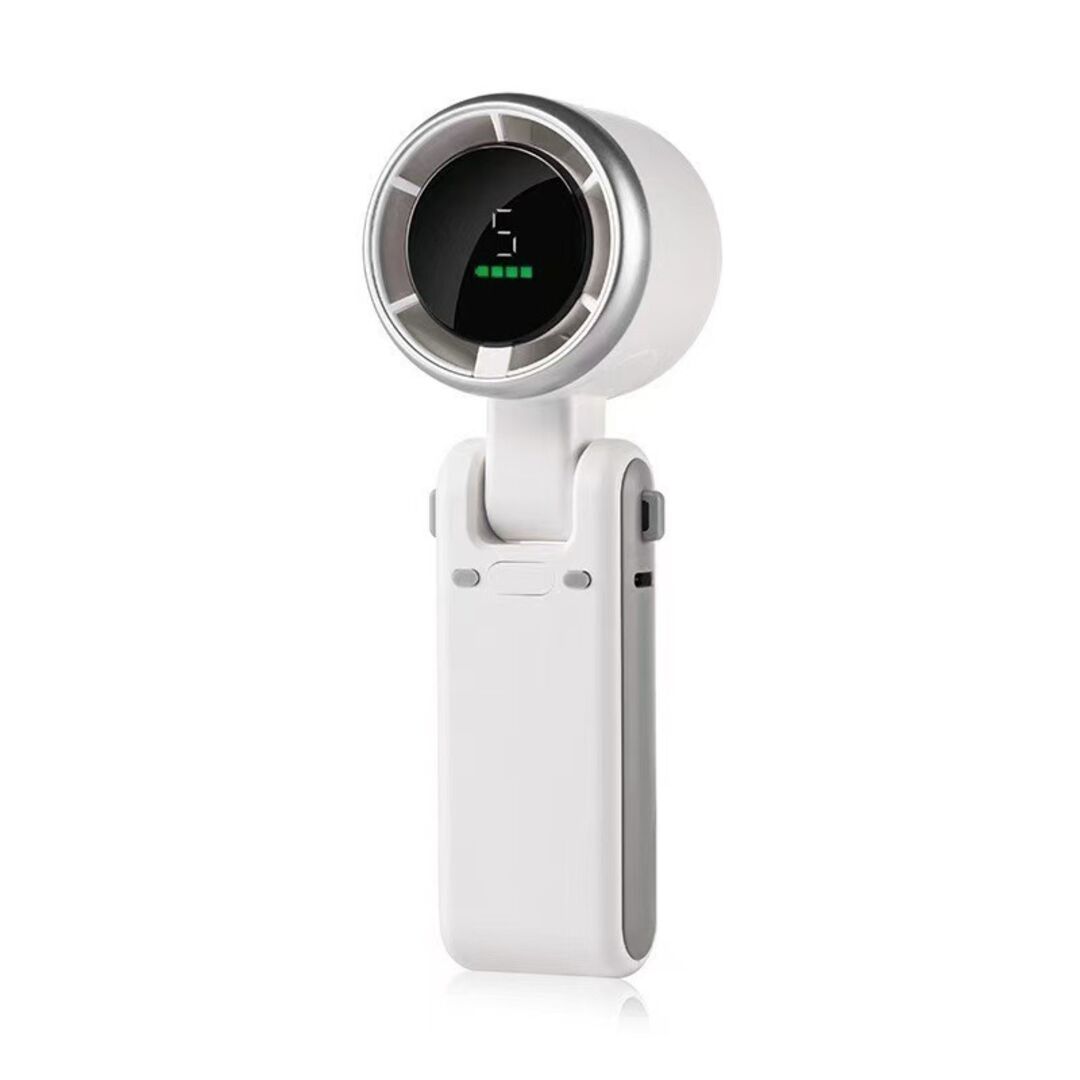 Portable Smart Cool Fan Rechargeable Mini Hand Fan With LED Display Foldable USB Fan Portable Smart Cool Fan Rechargeable Mini USB Handheld Fan with LED Display Foldable Cooling Fan