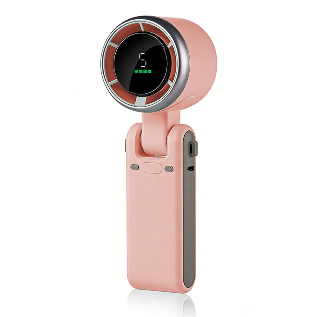 Portable Smart Cool Fan Rechargeable Mini Hand Fan With LED Display Foldable USB Fan Portable Smart Cool Fan Rechargeable Mini USB Handheld Fan with LED Display Foldable Cooling Fan