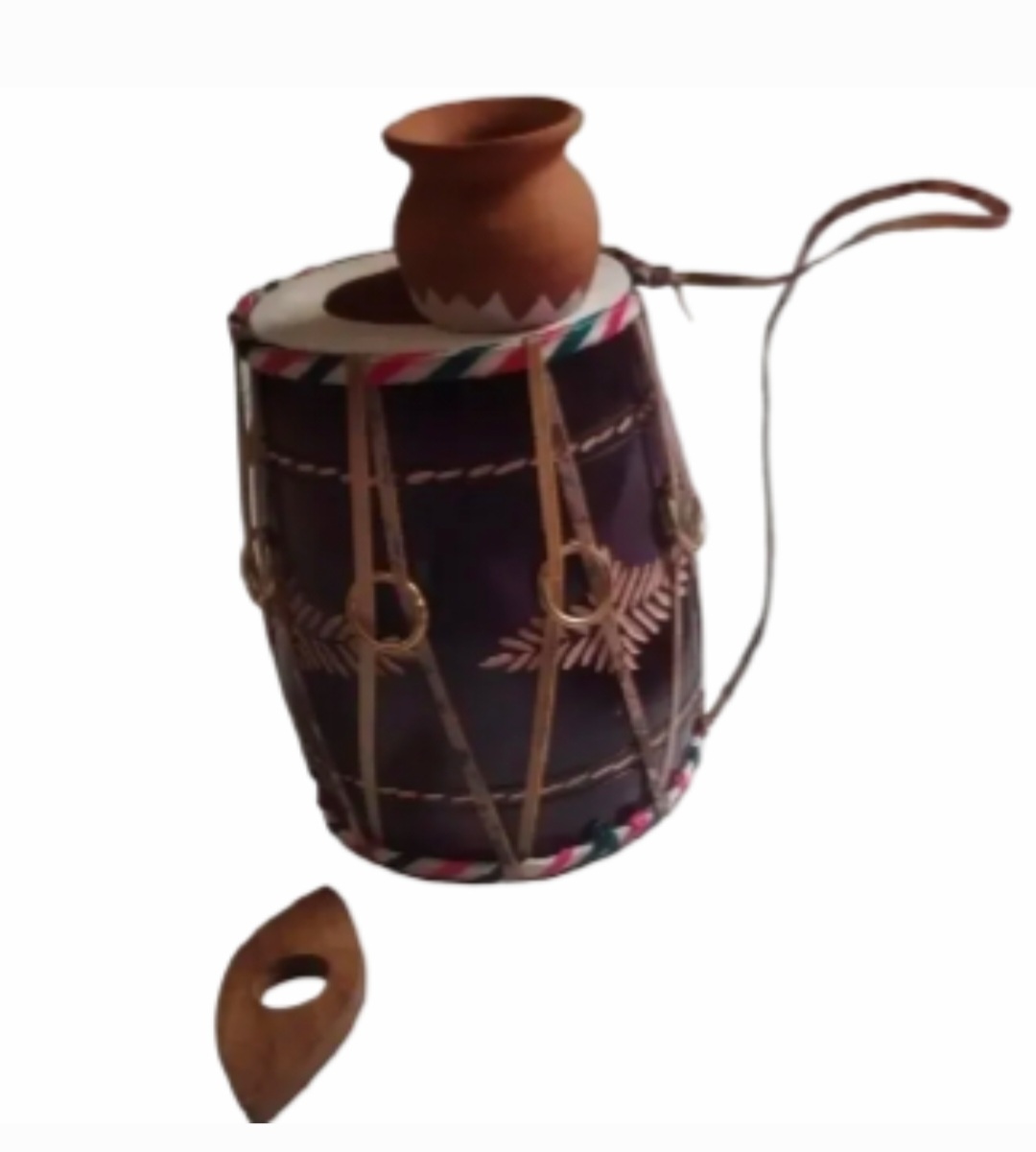 Handmade Wooden Khomok 7.5″ Professional Mathir Ghot Khomok Lalon Instrument Black Color-1 Piece