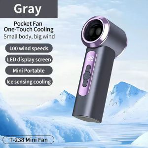Premium High Speed Mini Pocket Fan – T-238 (24000 RPM Turbine Cooling)