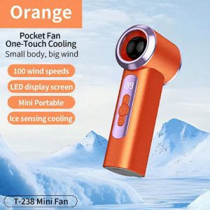 Premium High Speed Mini Pocket Fan – T-238 (24000 RPM Turbine Cooling)