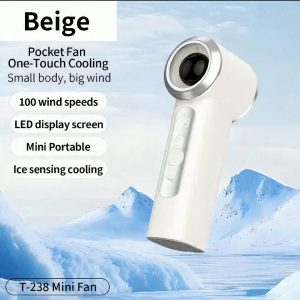 Premium High Speed Mini Pocket Fan – T-238 (24000 RPM Turbine Cooling)
