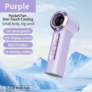 Premium High Speed Mini Pocket Fan – T-238 (24000 RPM Turbine Cooling)