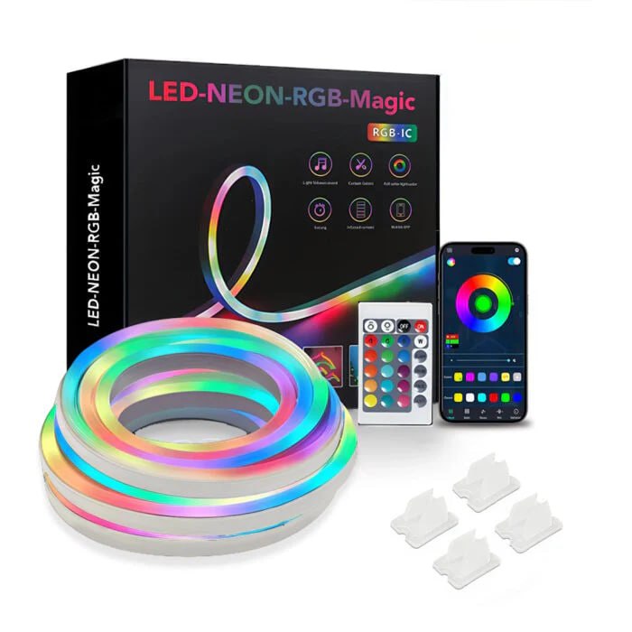 LED Neon RGB Magic Flexible Strip Light With App control 3156