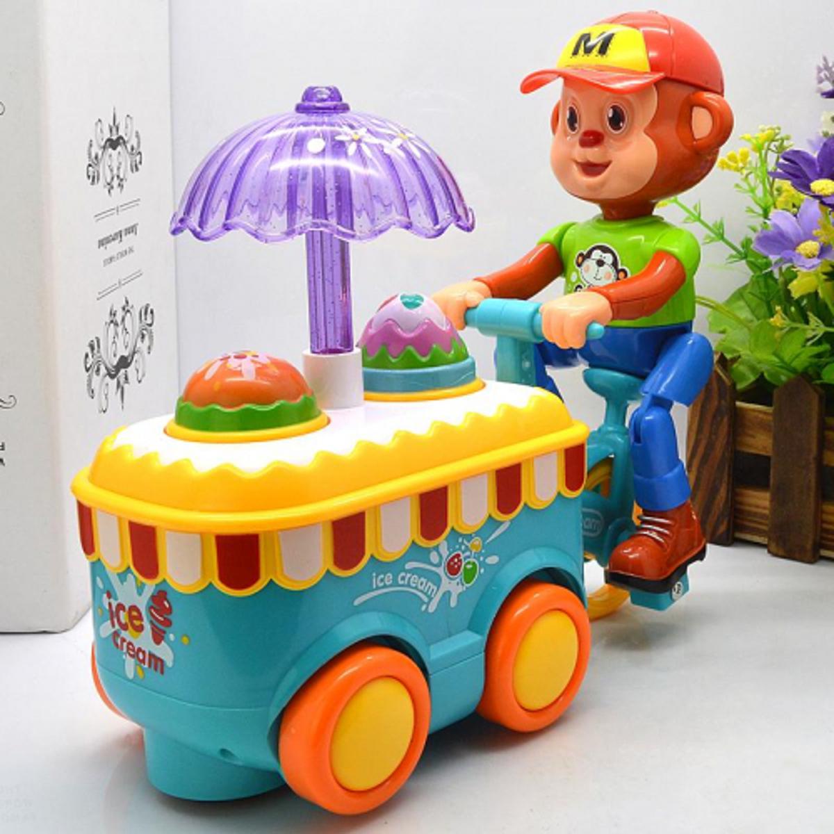 Bump And Go Monkey Ice Cream Toy for Kids 7003
