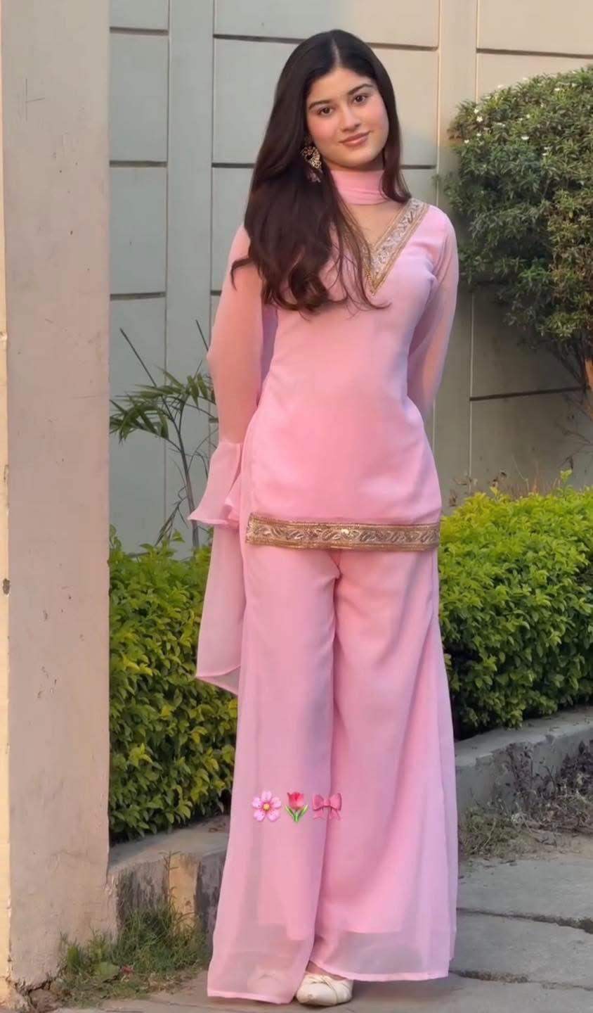 Georgette Sequence Three Piece