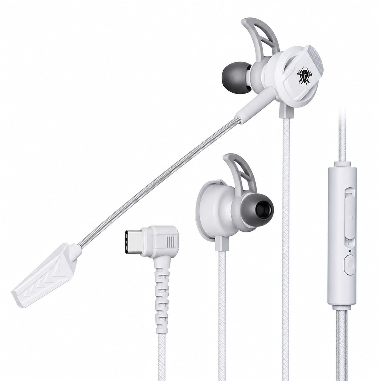 PLEXTONE RX3 Pro Cyberpunk In-Ear Wired Gaming Earphone with Dual Detachable Mic, 10mm Dynamic Driver & Deep Bass for Mobile & PC 12779