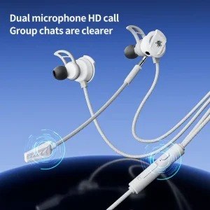 PLEXTONE RX3 Pro Cyberpunk In-Ear Wired Gaming Earphone with Dual Detachable Mic, 10mm Dynamic Driver & Deep Bass for Mobile & PC 12779