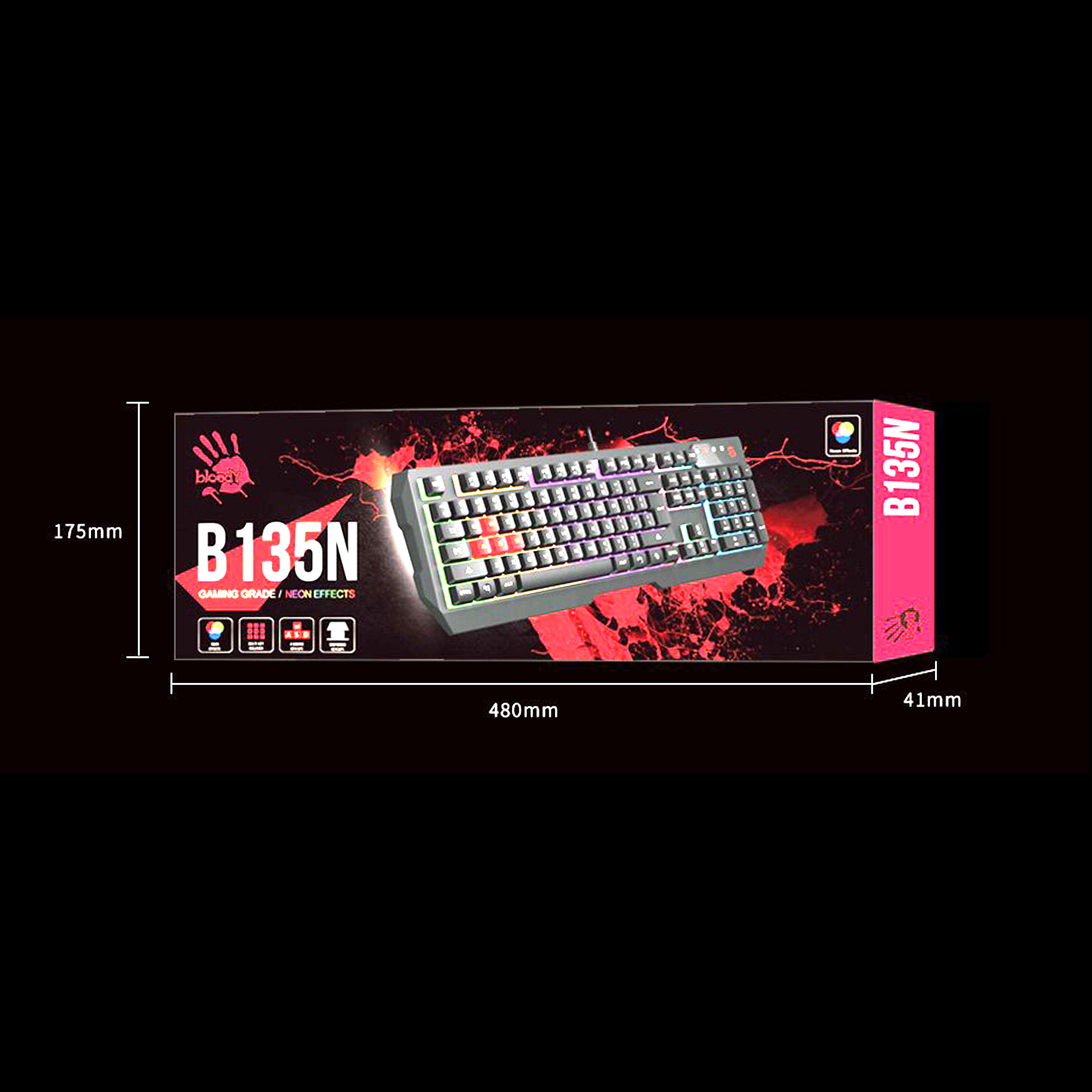 A4Tech Bloody B135N Neon Gaming Keyboard 10801