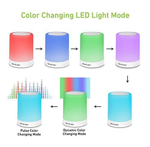 Touch Lamp Portable Bluetooth Speaker with Smart Colour Changing Touch Mode Night Lamp 3019