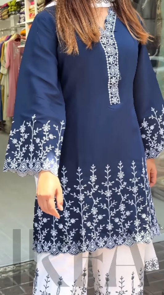 Soft Cotton Embroidery Three Piece