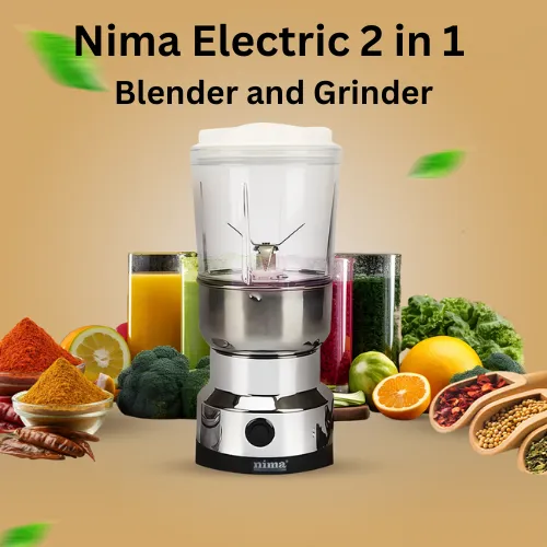 Nima Japan NM-8400 2 in 1 Electric Blender | Coffee Grinder | Juice Blender | Stainless Steel Bowl | 2550W High Power Grinder