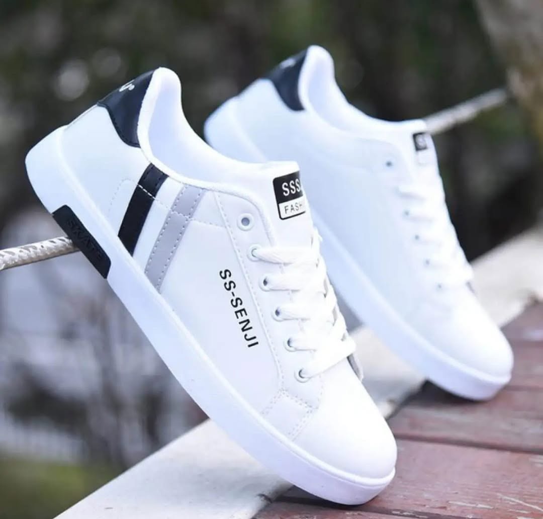 Sneakers For Men Shoes Running Flyknit Lightweight Casual Sports Shoes Breathable Mesh Lace Up Fashion Sneakers Rubber Sole White by sopozo