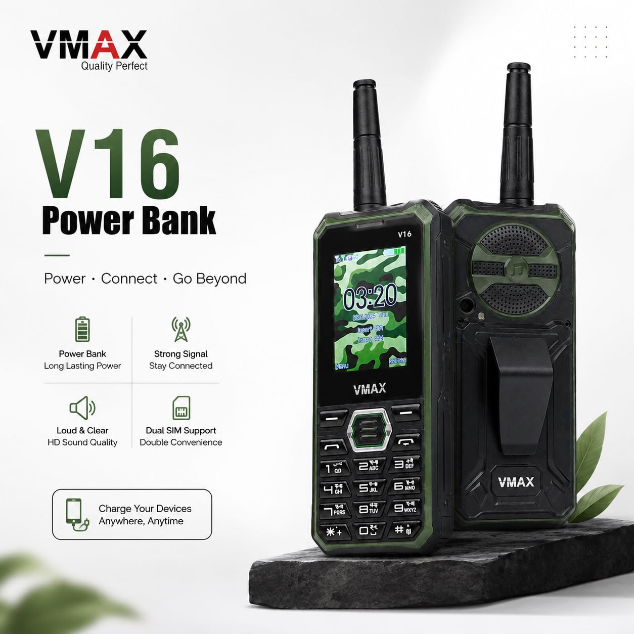 Vmax V16 Antina Phone Power Bank 5200mAh 13184