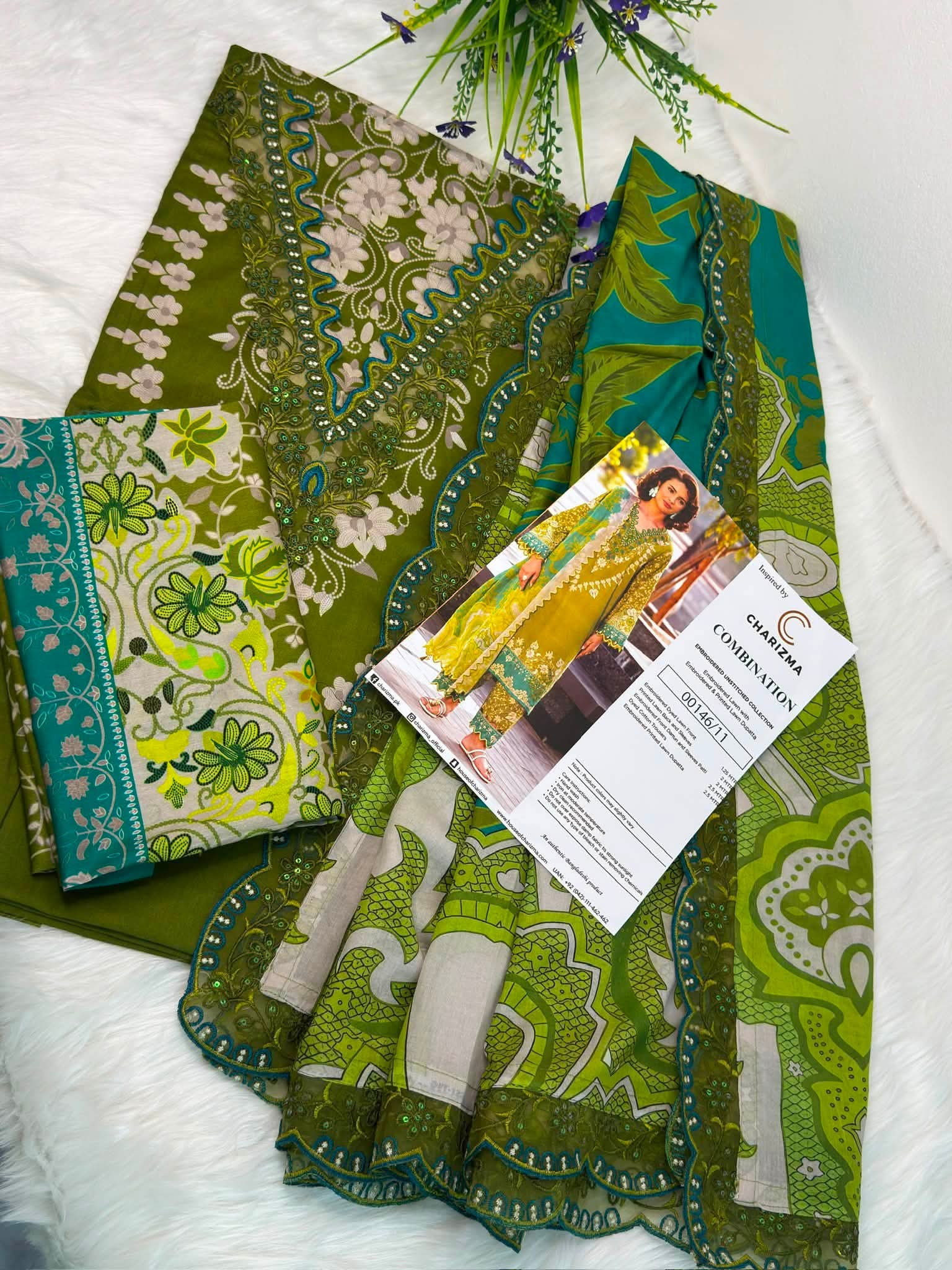 Pakistani inspired premium lawn (Charisma)