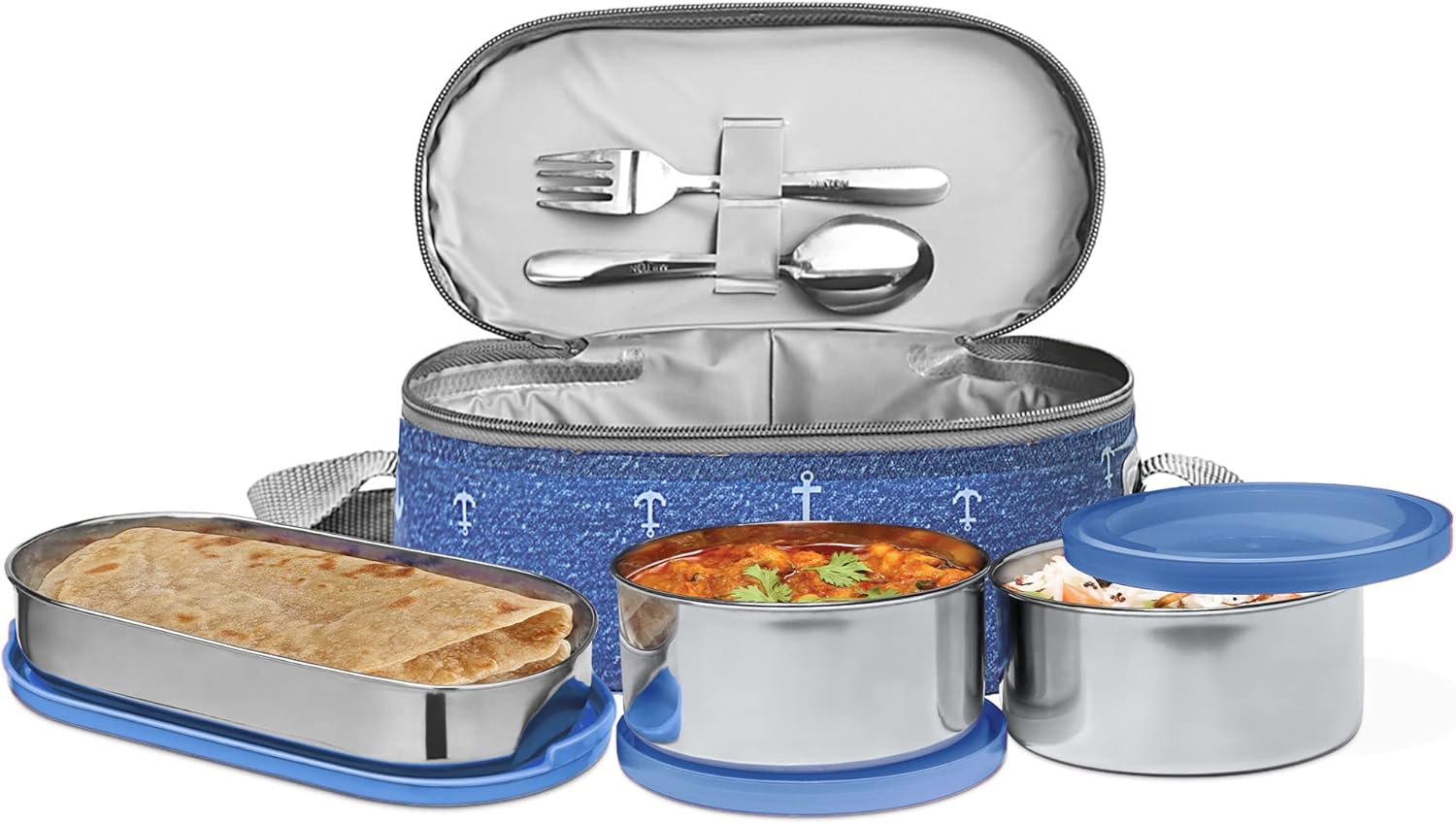 MILTON Corporate Lunch Stainless Steel Containers Set of 3
