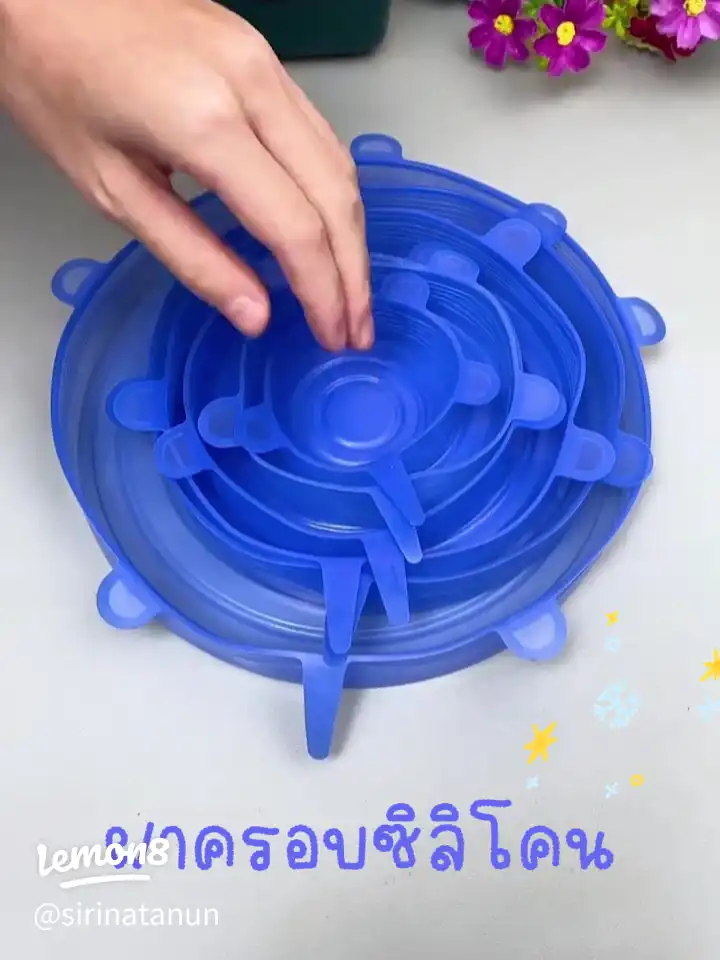 Tampas extensíveis de silicone, 6 p