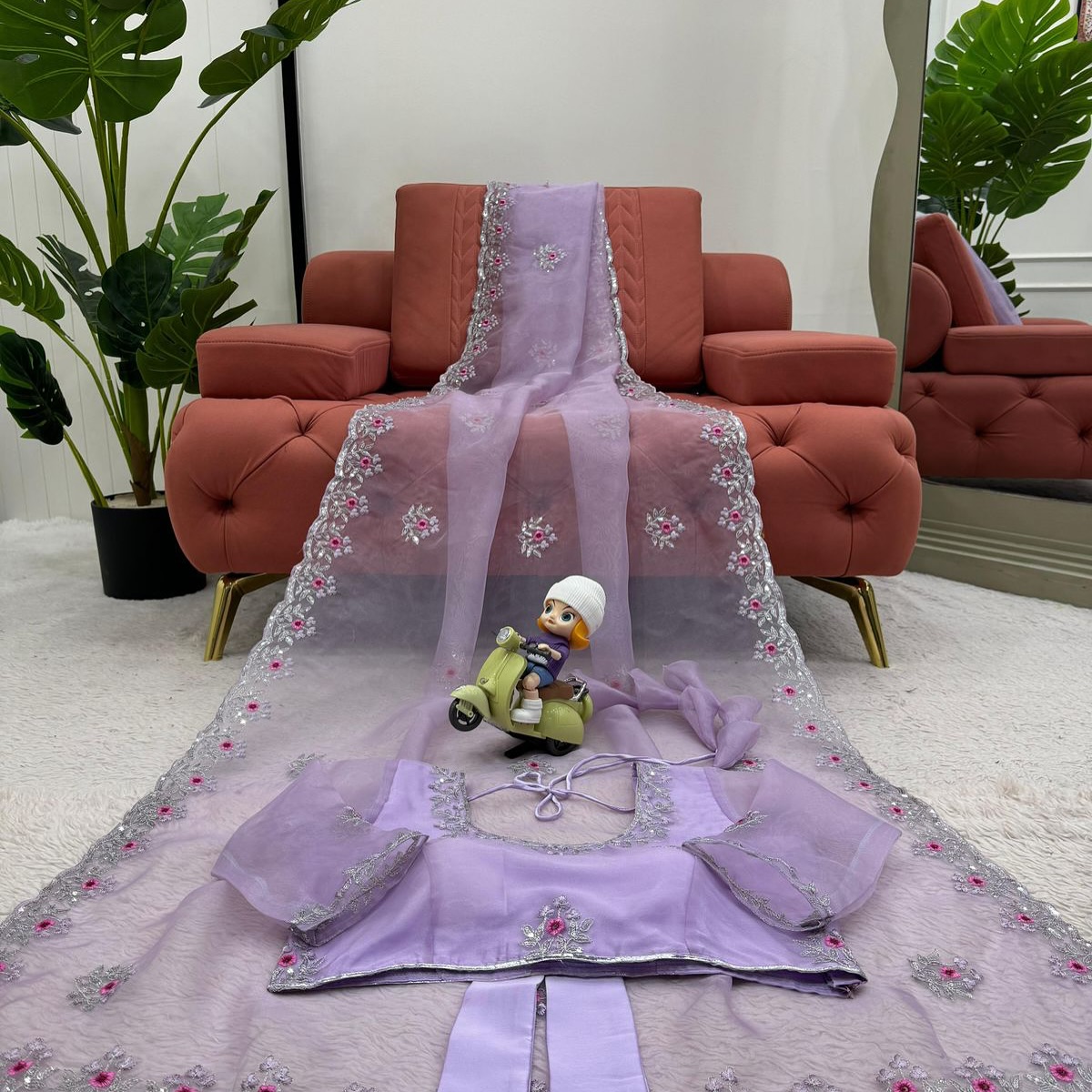 Designer Organza Silk Saree
