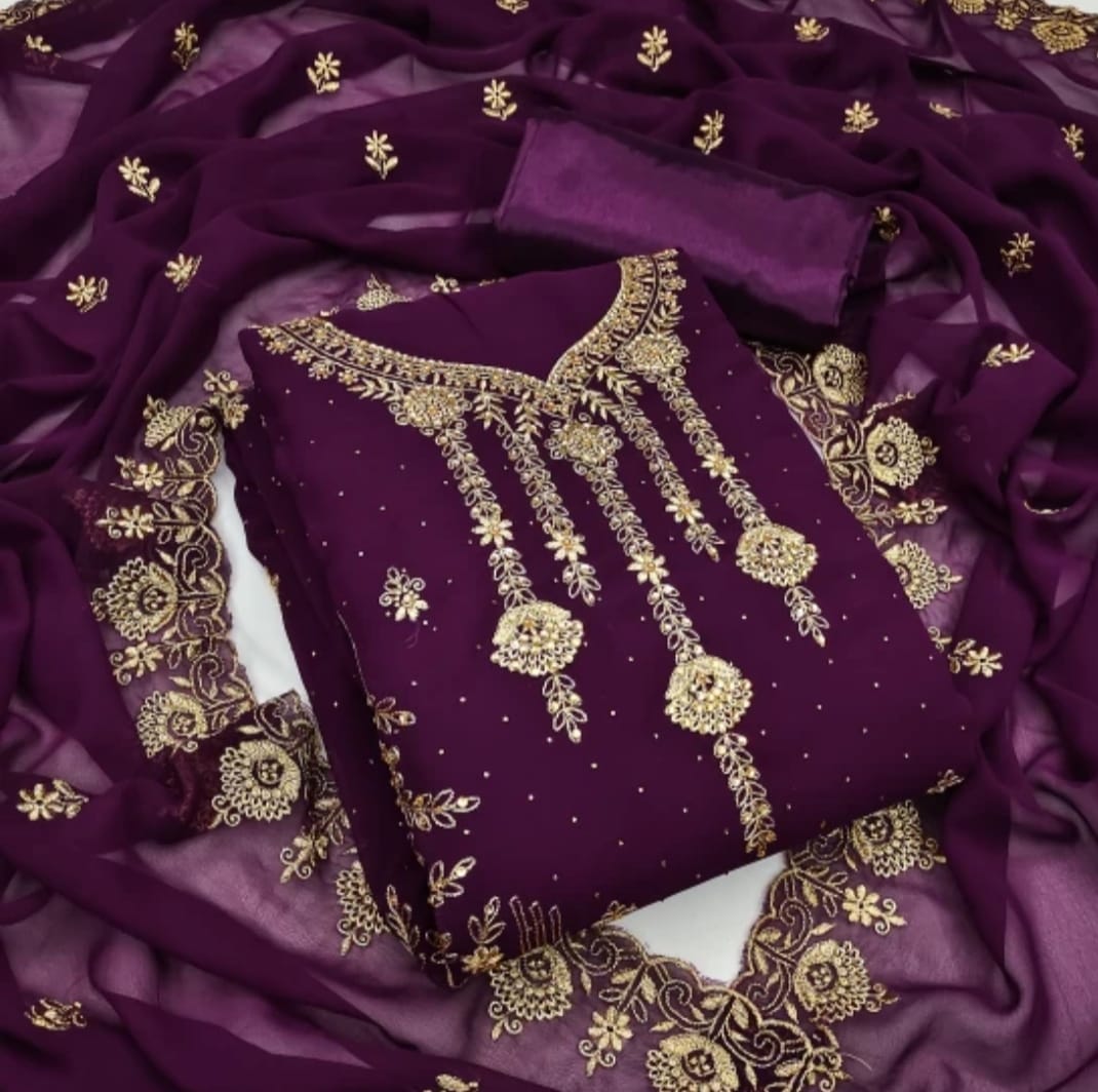 Embroidary Georgette 3 pcs