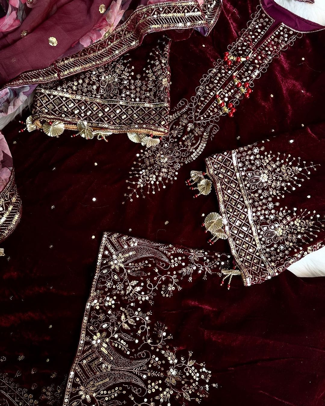 Indian Velvet Readymade Dress