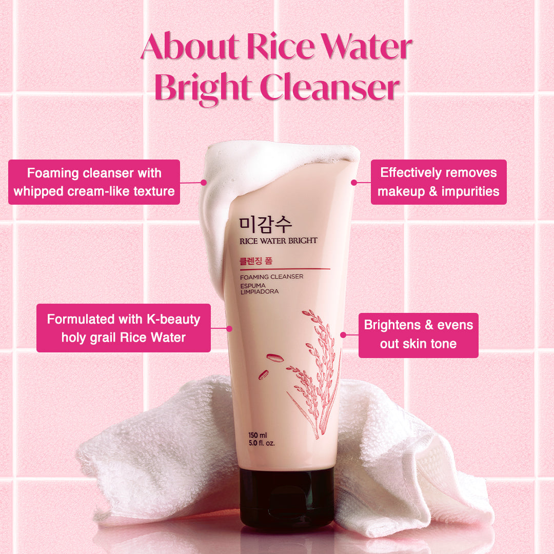 THE FACE SHOP RICE WATER BRIGHT FOAMING CLEANSER- 150ML