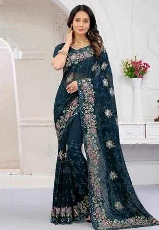 ইন্ডিয়ান জর্জেট শাড়ি