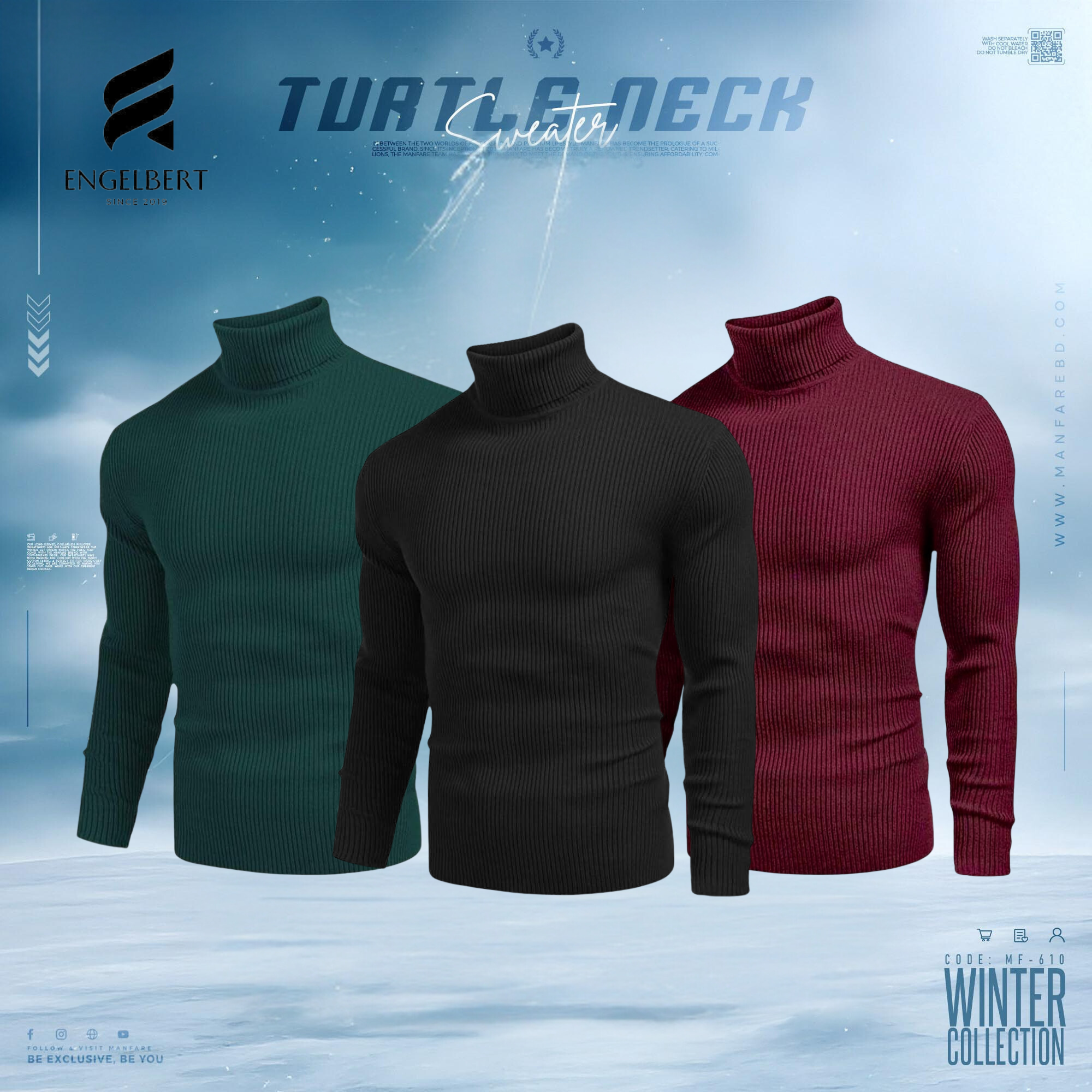 Turtle Neck T-shirts 3 pieces Exclusive combo