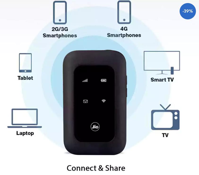 Jiofi LTE-Advanced Wi-Fi Hotspot Pocket router