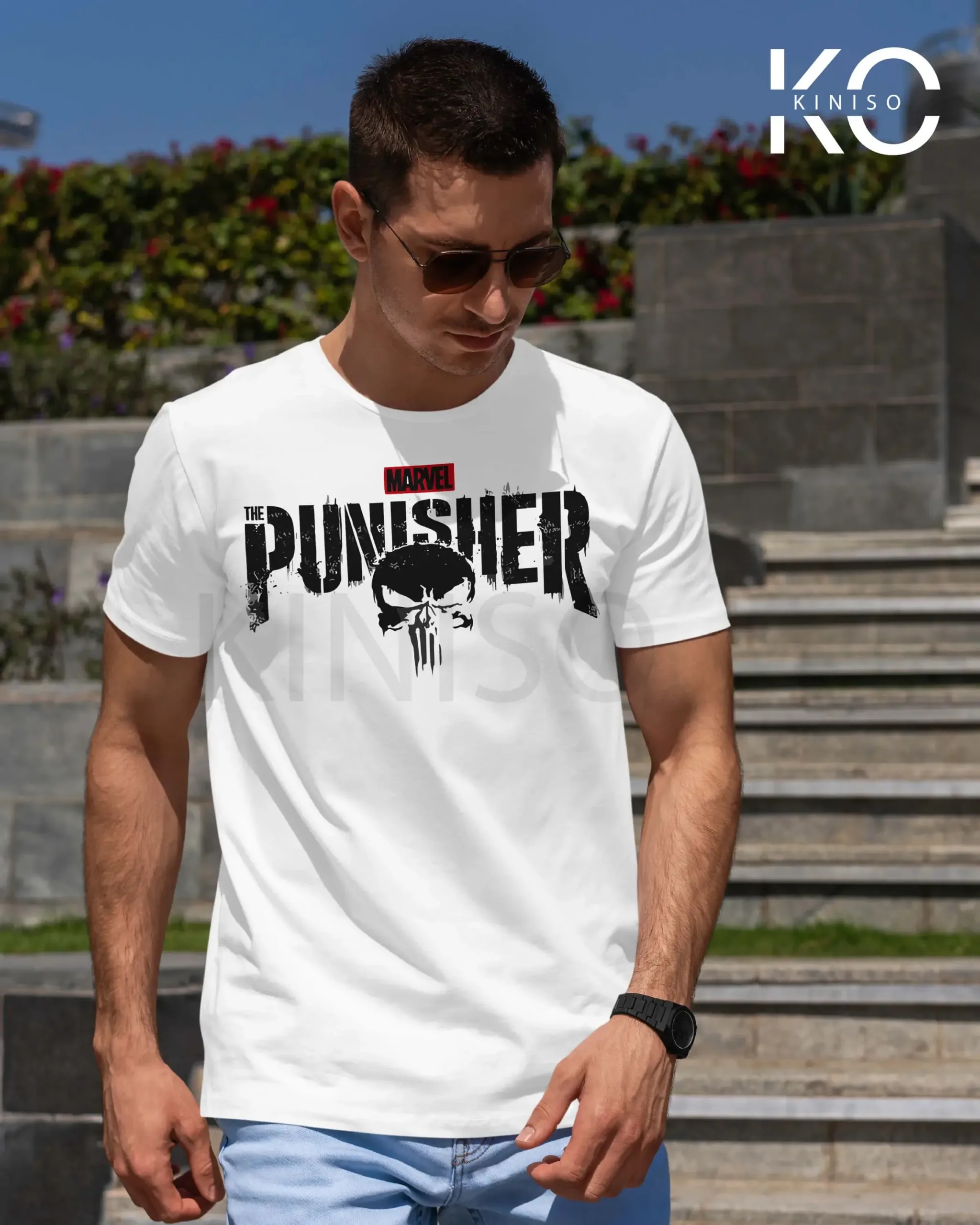 Movie Lovers t shirts with The Punisher Printed for men in Bangladesh