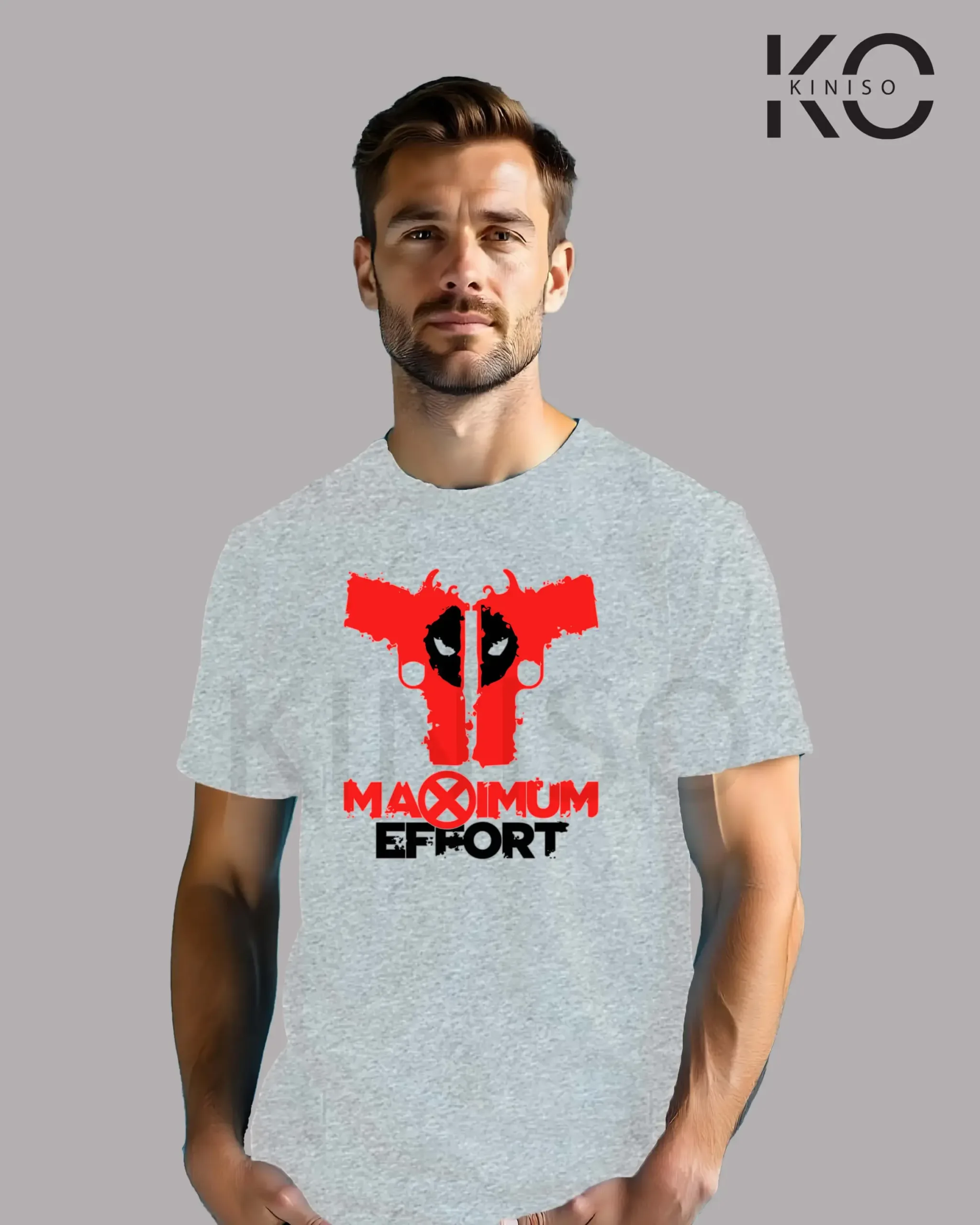 Movie Lover t shirts with Dead Pool-Maximum Effort Printed for men in Bangladesh